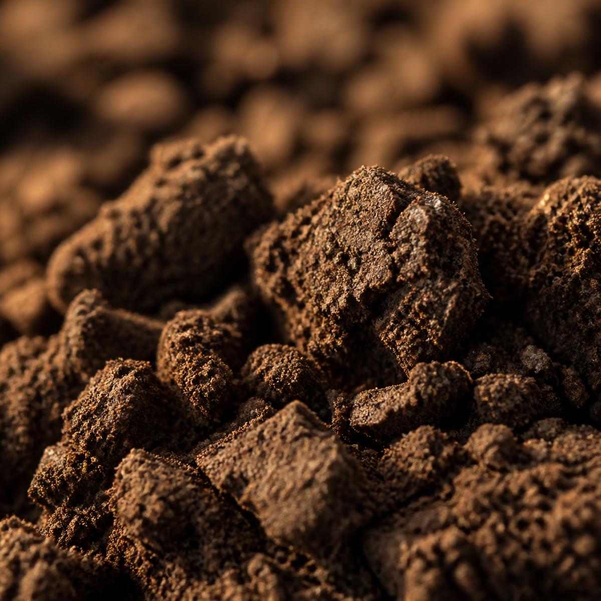 Close-up of natural clay and moist earth
